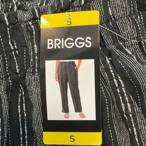 Briggs New York Women’s Black and White Striped Pants